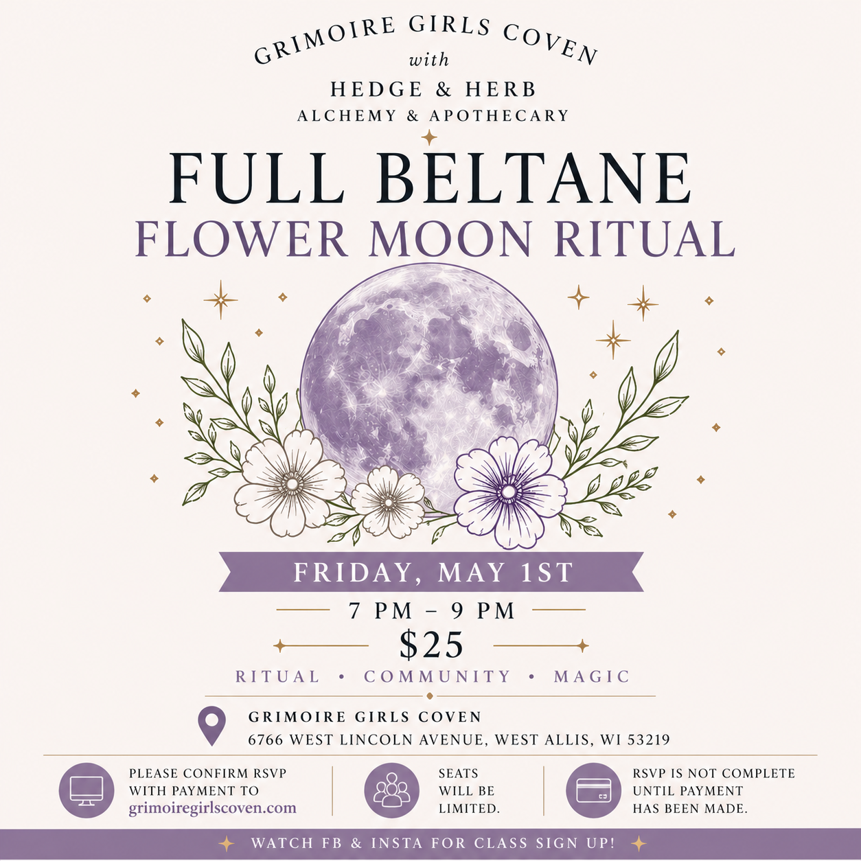Full Beltane Flower Moon Ritual